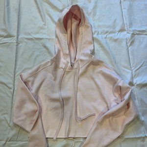 ALO Pink Cropped Hoodie